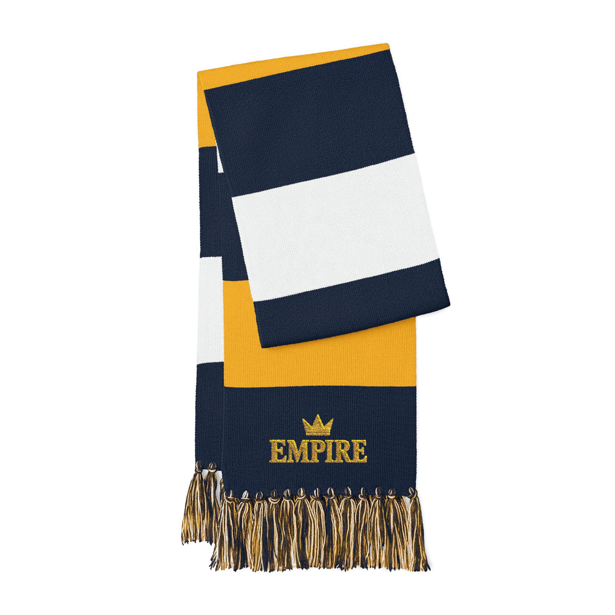 EMPIRE Men's Fringed Scarf — Empire gold crown