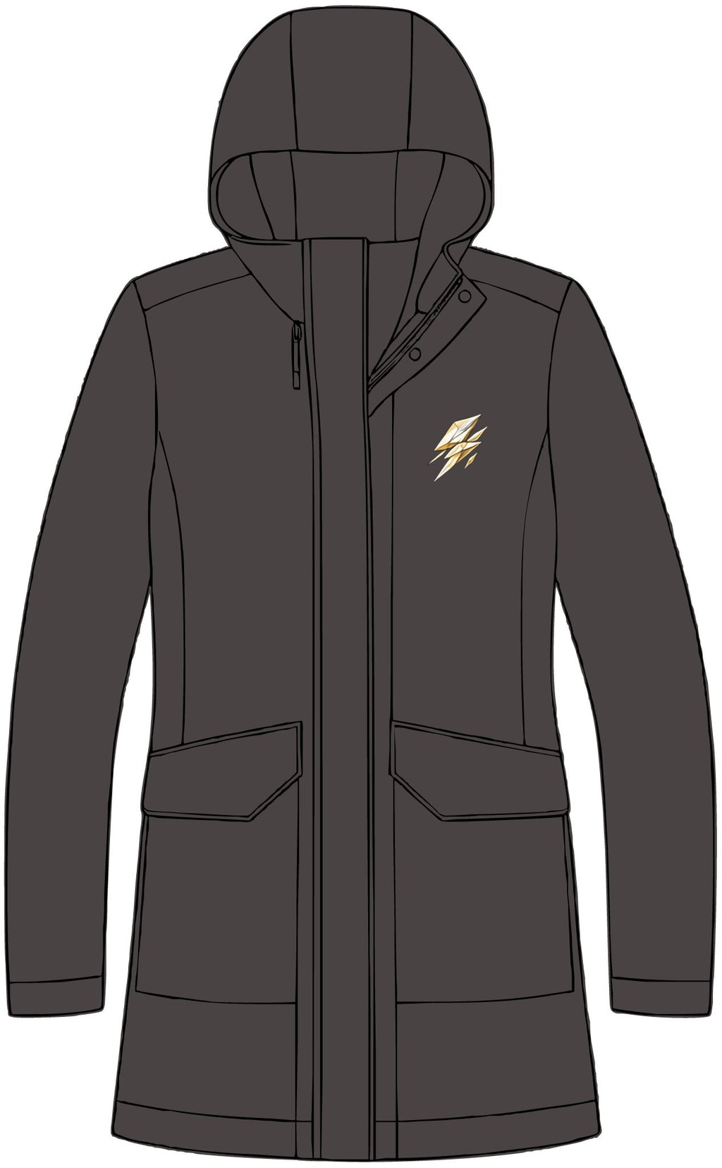EMPIRE Women's Softshell Parka — Gold Silver Fragment