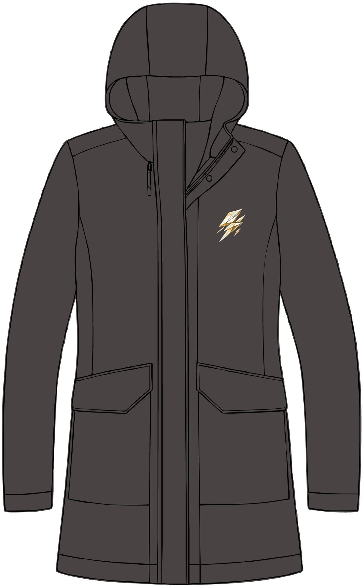 EMPIRE Women's Softshell Parka — Gold Silver Fragment