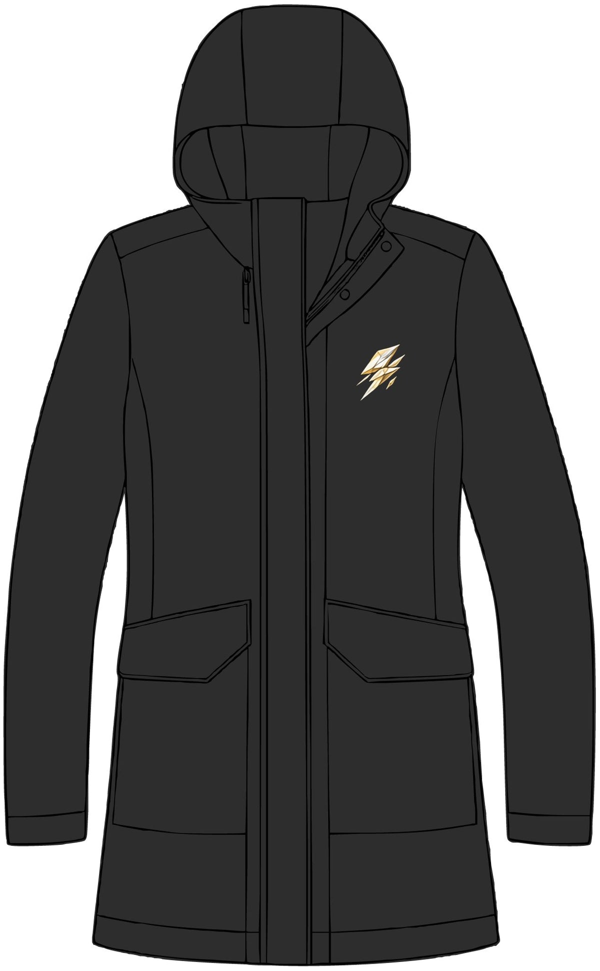 EMPIRE Women's Softshell Parka — Gold Silver Fragment