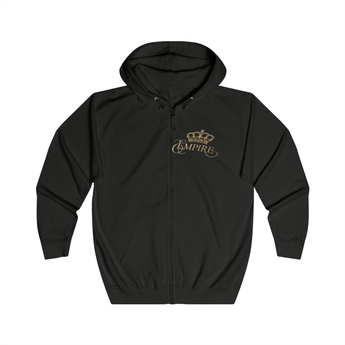EMPIRE Skull Crown Full Zip Hoodie — Bold Men's Edgy Streetwear