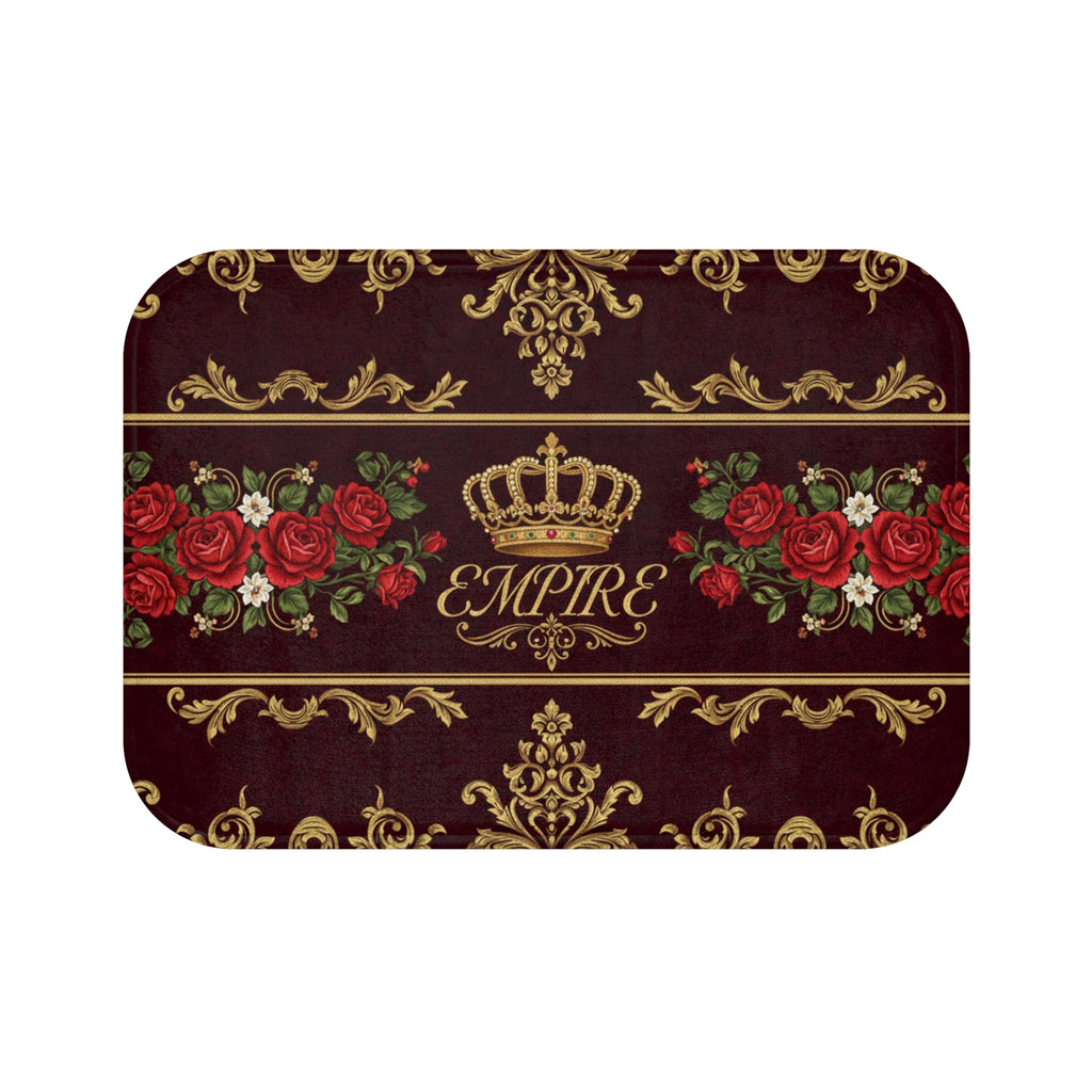 EMPIRE Bath Mat — Crown Rose Victorian Floral Luxury Design