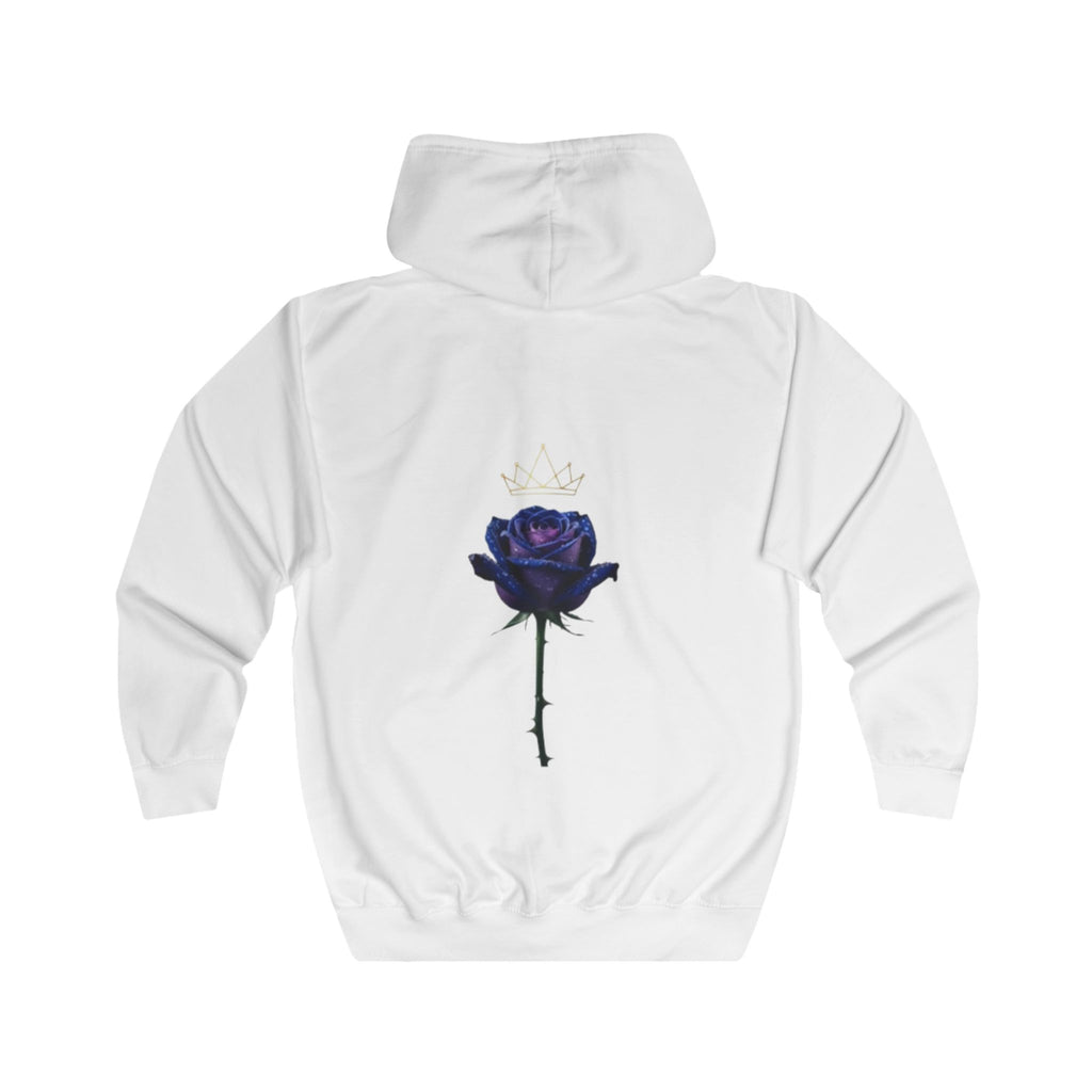 EMPIRE Crown Rose Full Zip Hoodie — Elegant Women's Hoodie
