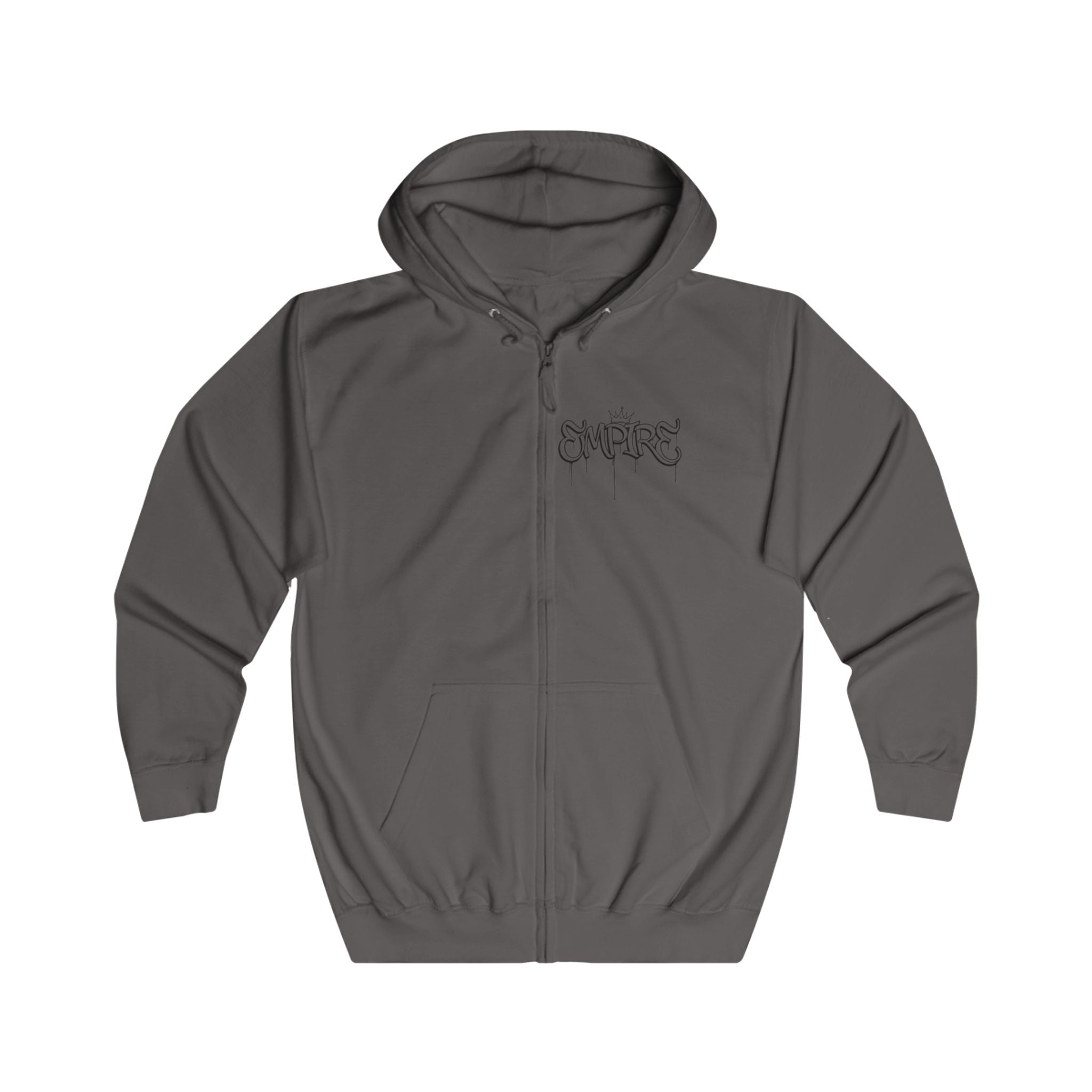 EMPIRE Skull Crown Full Zip Hoodie — Bold Women's Edgy Hoodie