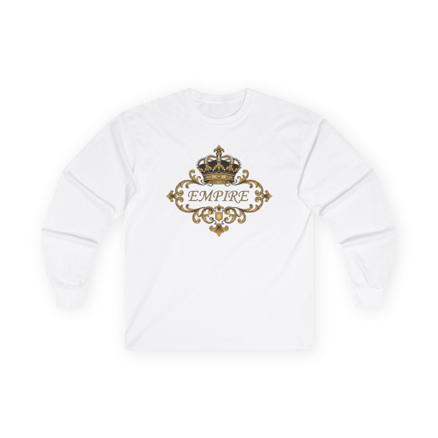 EMPIRE Baroque Crown Long Sleeve Tee — Premium Men's Cotton Shirt
