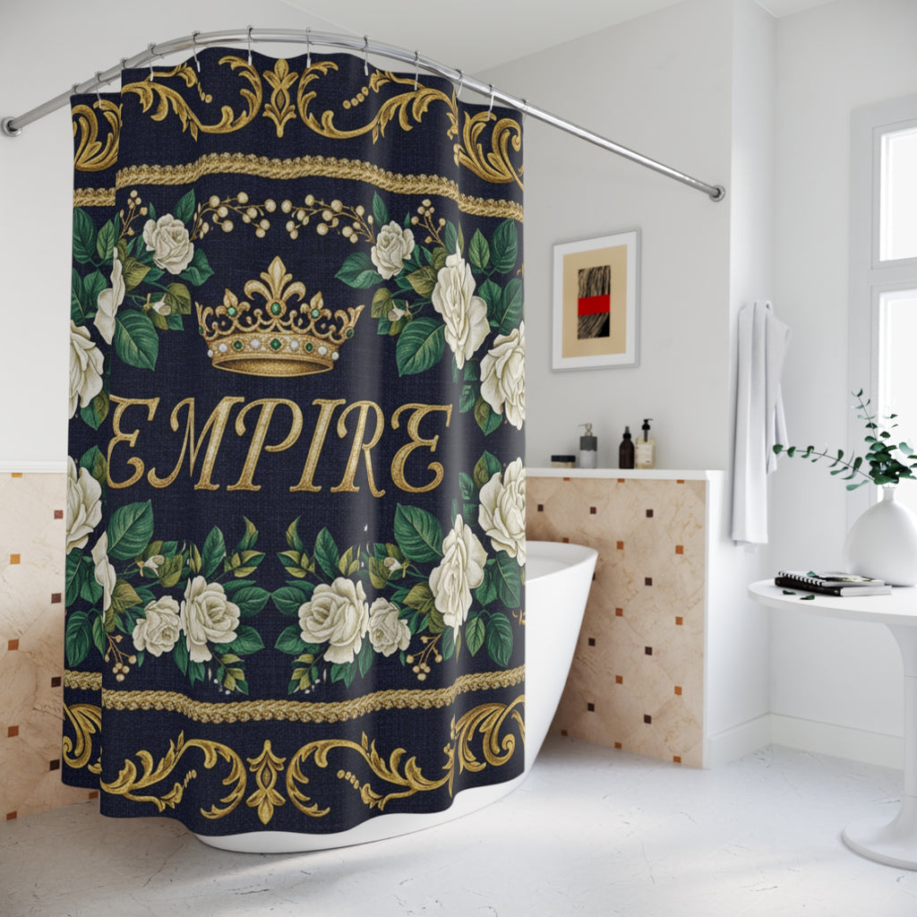 EMPIRE Shower Curtain — Crown Regal Floral Bath Design