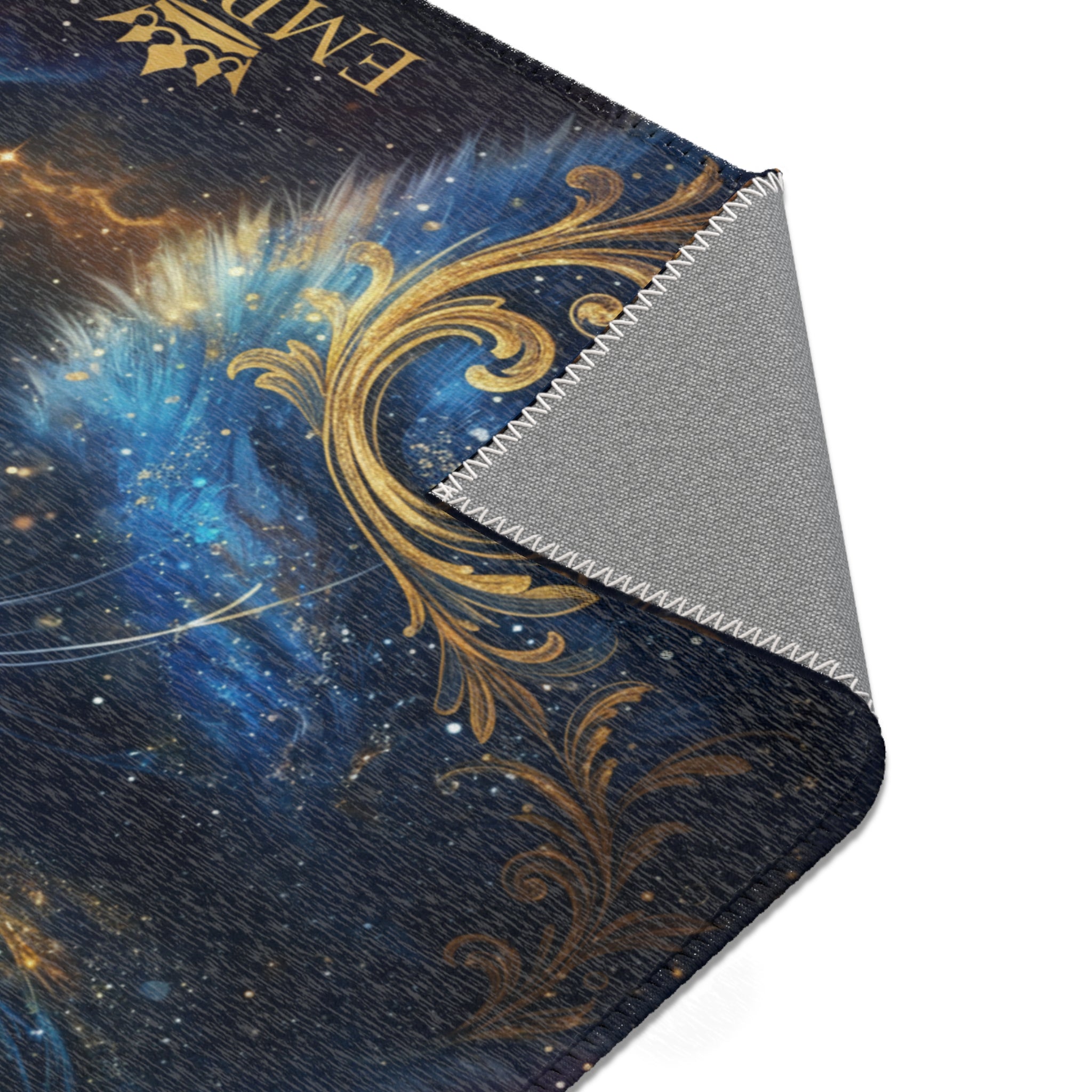 EMPIRE Mystic Cat Area Rug — Blue Galaxy Feline Decor