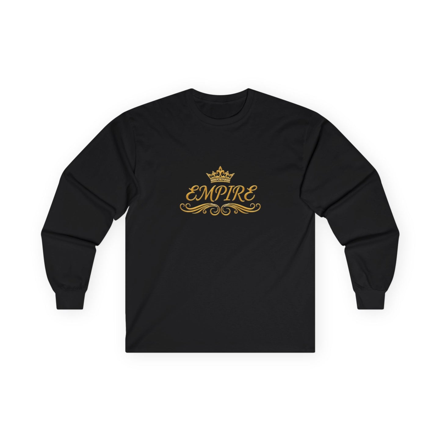EMPIRE Ornate Crown Long Sleeve Tee — Luxury Women's Cotton Shirt