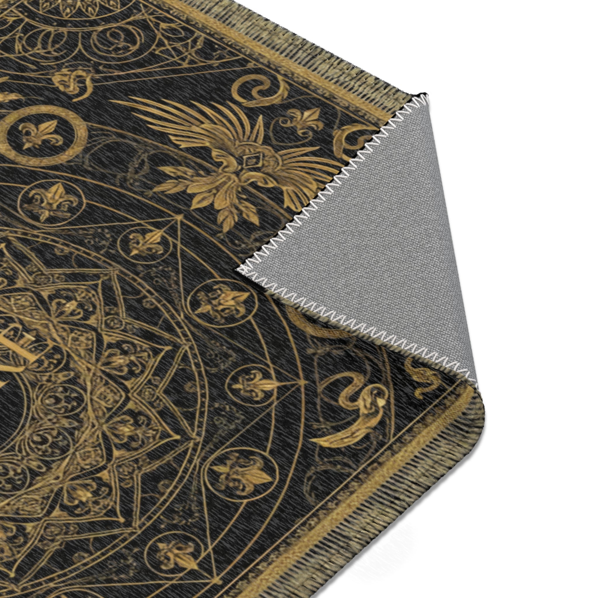 EMPIRE Area Rug — Sacred Geometry Mandala Gold