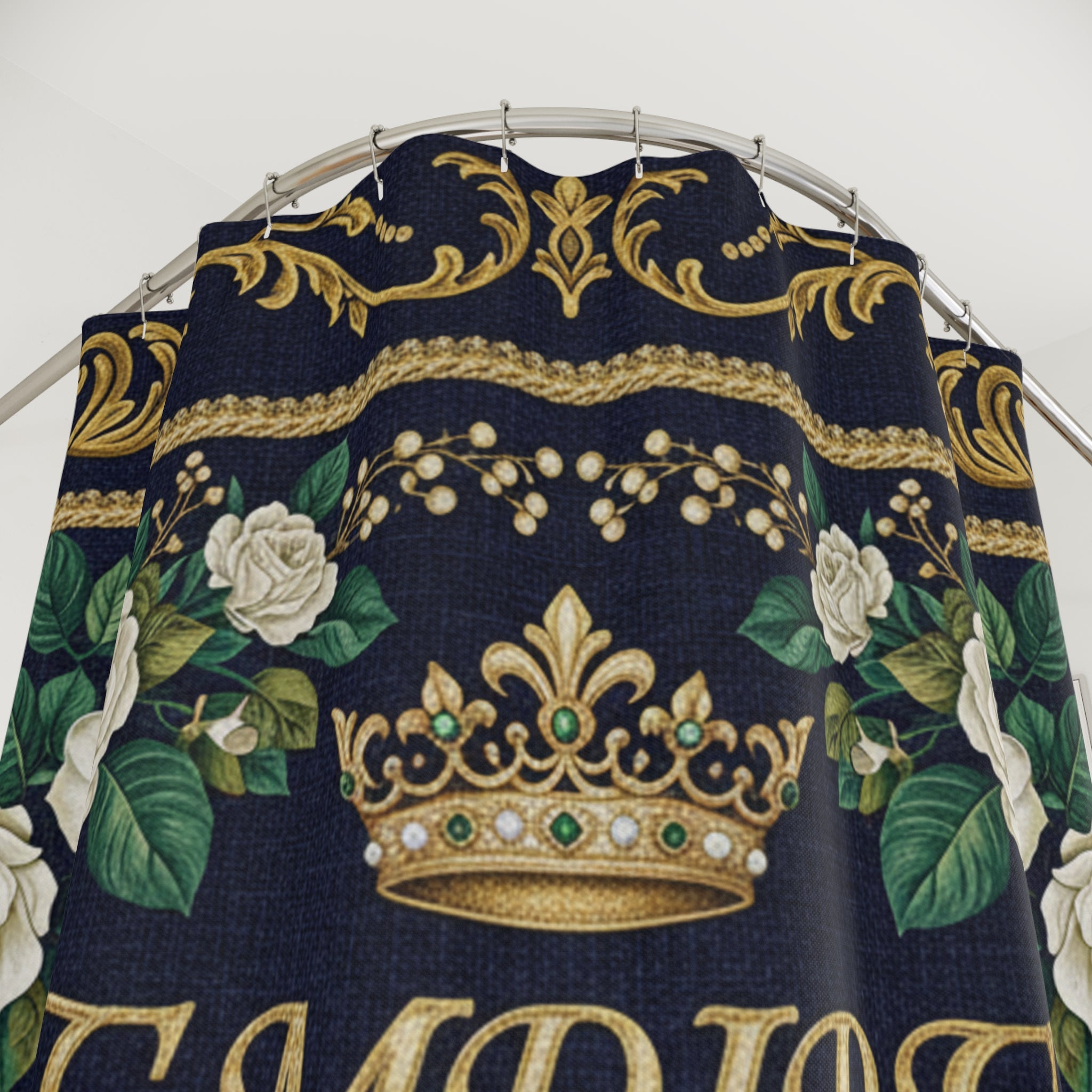 EMPIRE Shower Curtain — Crown Regal Floral Bath Design