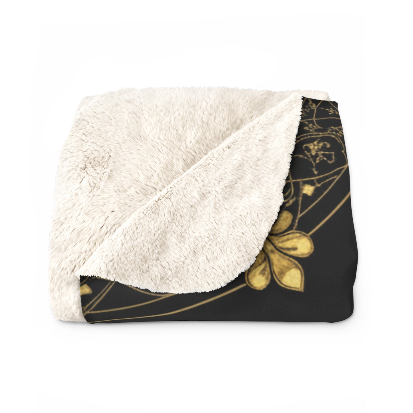 EMPIRE Sherpa Fleece Blanket — Baroque Mandala Gold