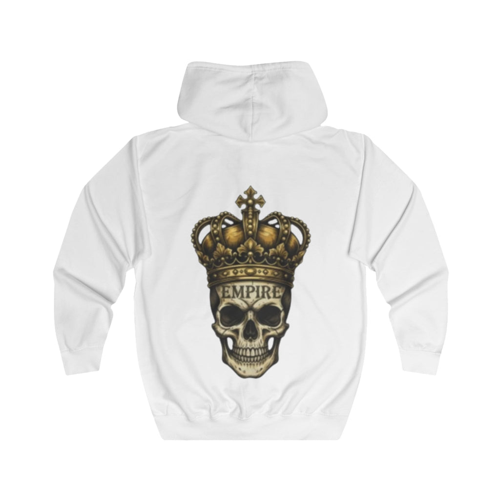 EMPIRE Skull Crown Full Zip Hoodie — Bold Men's Edgy Streetwear