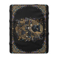 EMPIRE Gothic Panther Sherpa Blanket — Moonlit Floral Luxury Throw