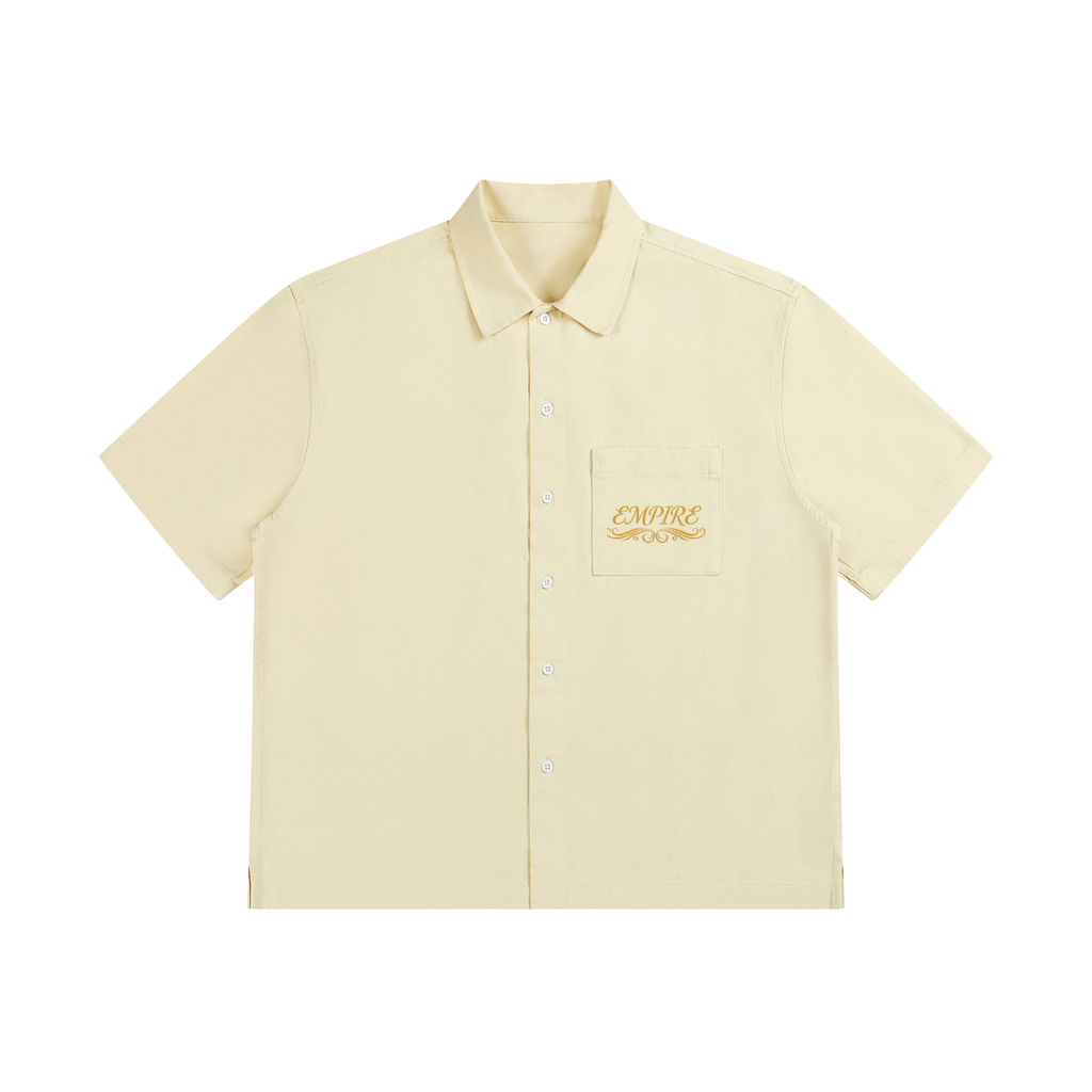 EMPIRE Men’s Boxy Patch-Pocket Short-Sleeve Shirt — Empire Gold