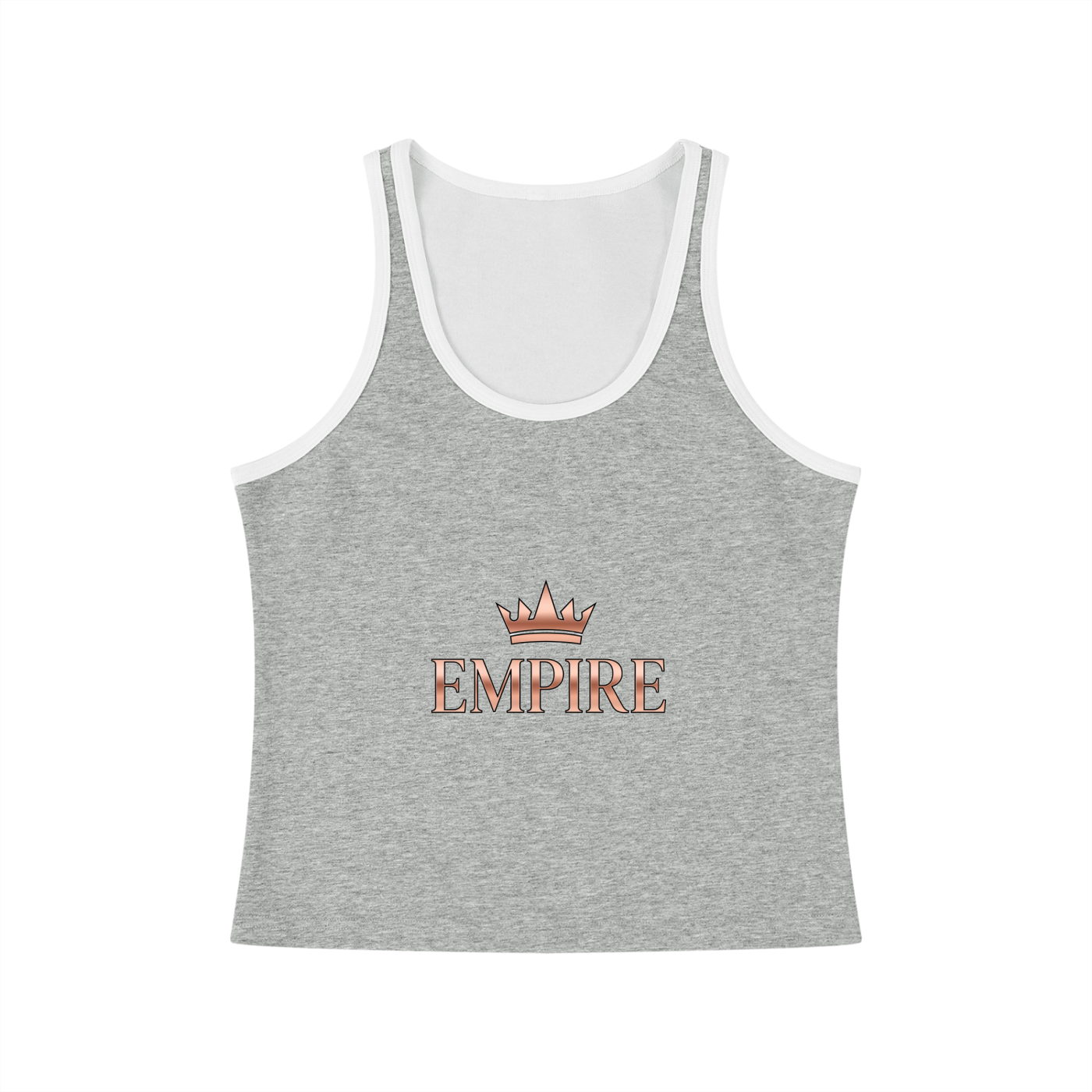 EMPIRE Color Block Cropped Tank Top — Bold Contrast