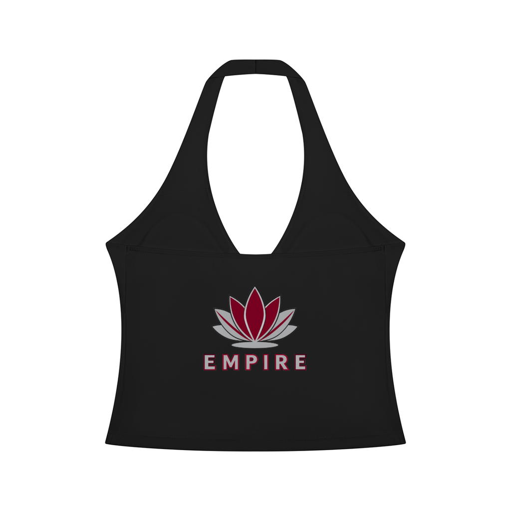 EMPIRE Women's Ruched Halter Crop Top — Empire Lotus