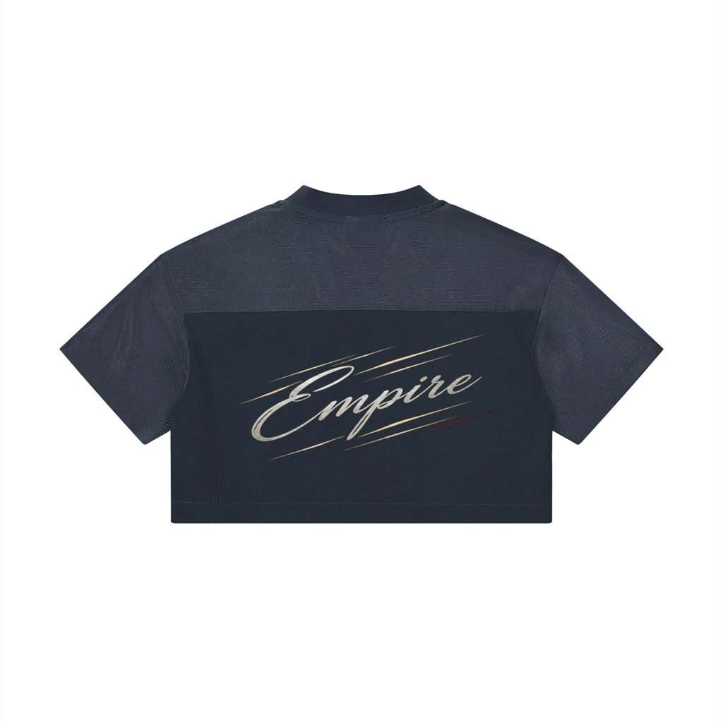 EMPIRE Women's Cropped V-Neck Jersey — Courtline Signature