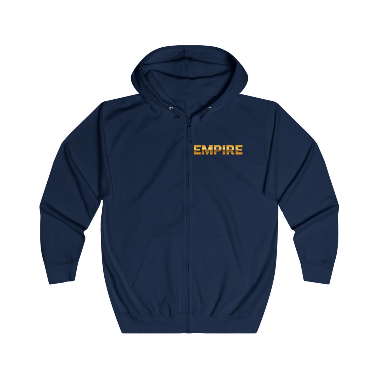 EMPIRE Crown Ornate Full Zip Hoodie — Premium Men's Elegant Streetwear