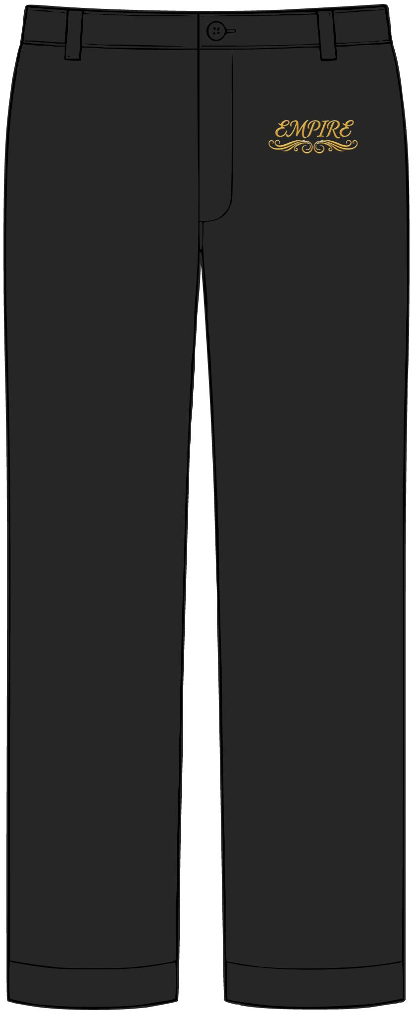EMPIRE Men's Twill Workwear Trousers with Elastic Waist Inserts