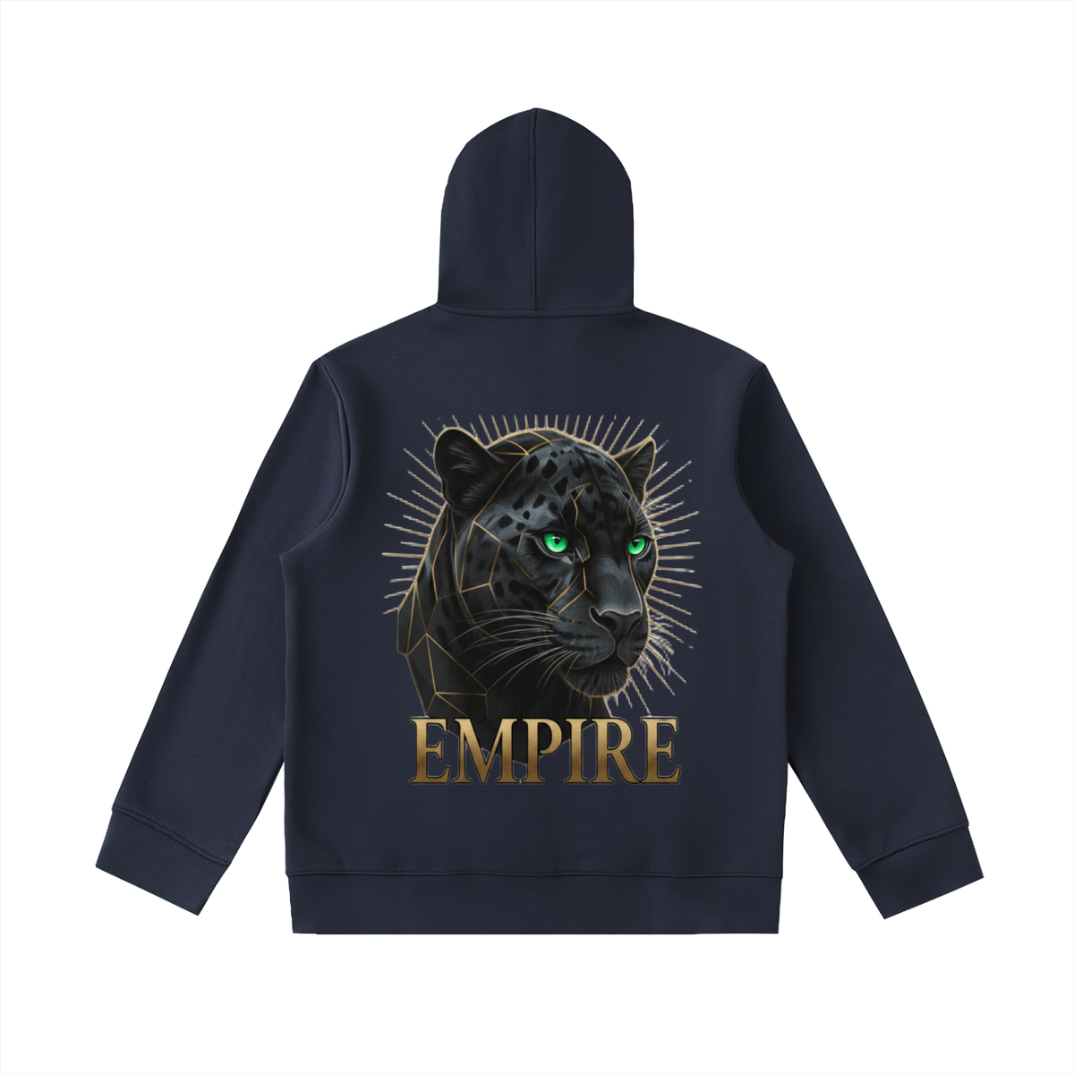 EMPIRE Men’s High-Neck Zip-Up Hoodie — Obsidian Panther