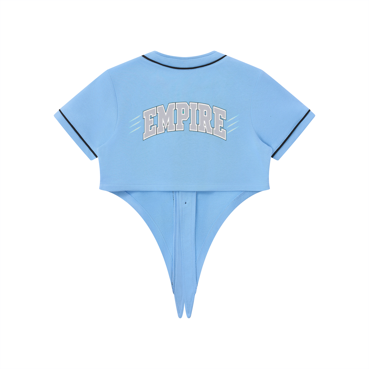 EMPIRE Women's Cropped Baseball Jersey — Silver Signature