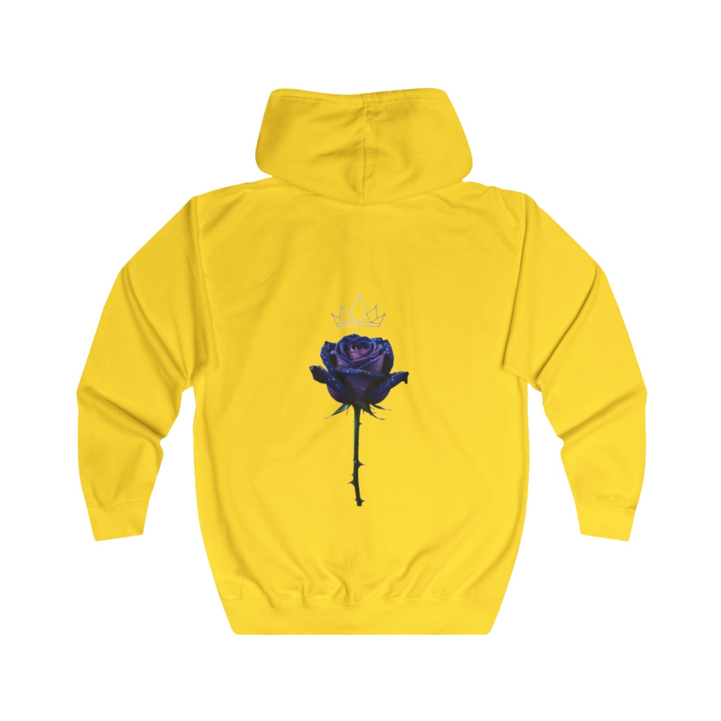 EMPIRE Crown Rose Full Zip Hoodie — Elegant Women's Hoodie