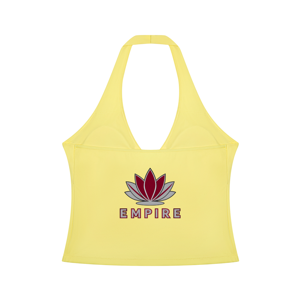 EMPIRE Women's Ruched Halter Crop Top — Empire Lotus