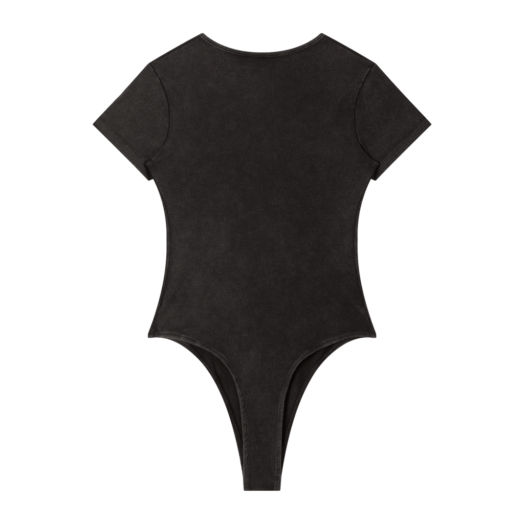EMPIRE Mineral Wash Crewneck Bodysuit — Premium Women's Essentials