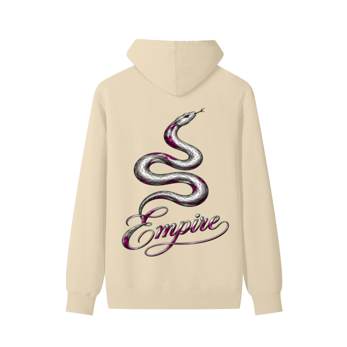 EMPIRE Women's Cotton Hoodie — Empire Purple Silver Snake