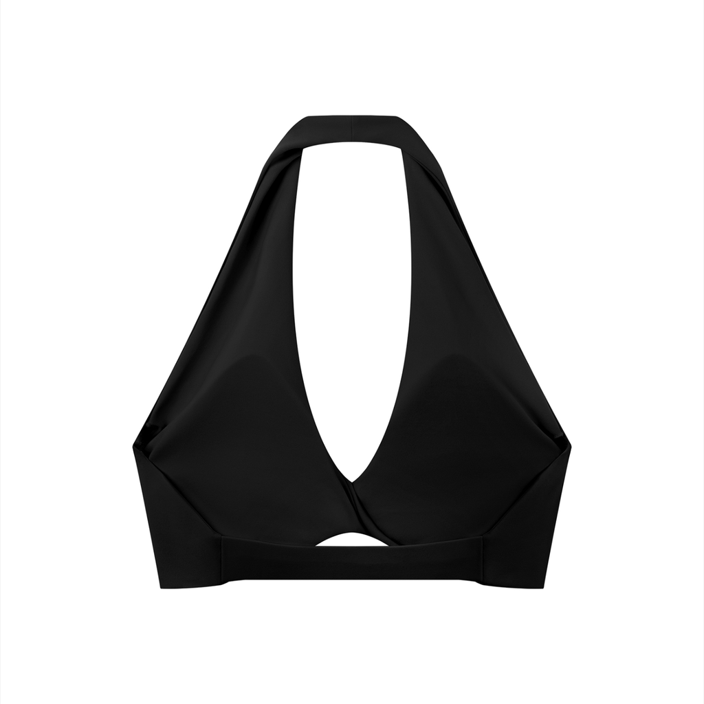 EMPIRE Pleated Halter Sports Bra — Premium Women's Activewear
