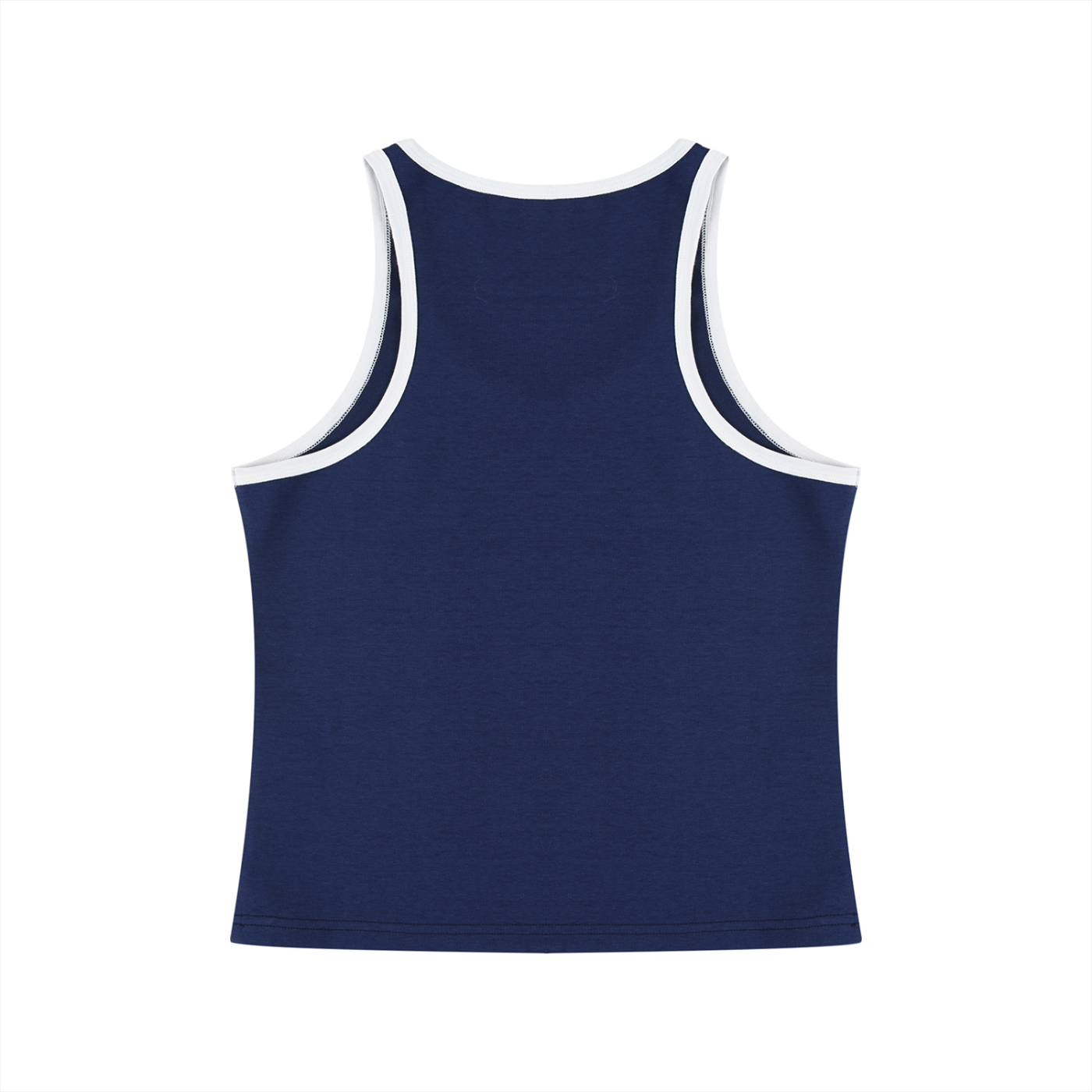 EMPIRE Color Block Cropped Tank Top — Bold Contrast