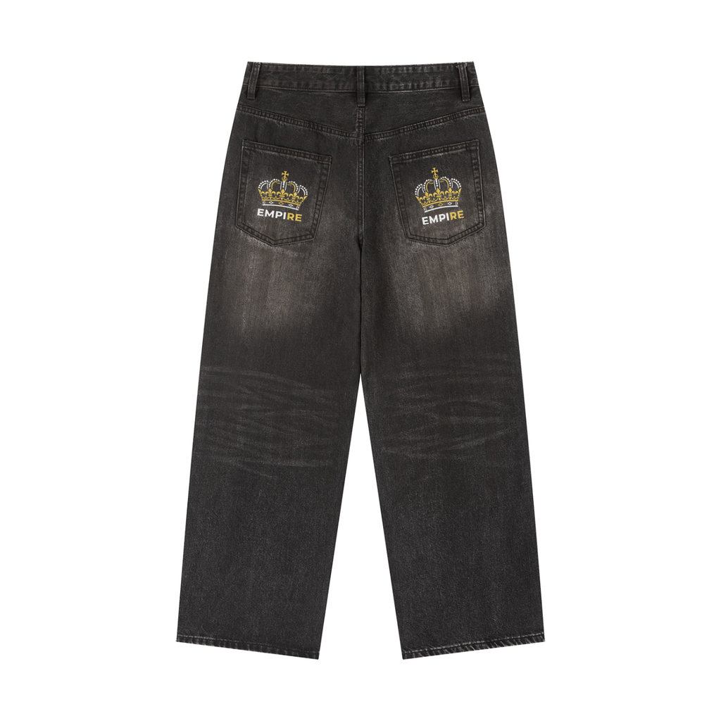 EMPIRE Vintage Wash Baggy Denim — Premium Men's Streetwear