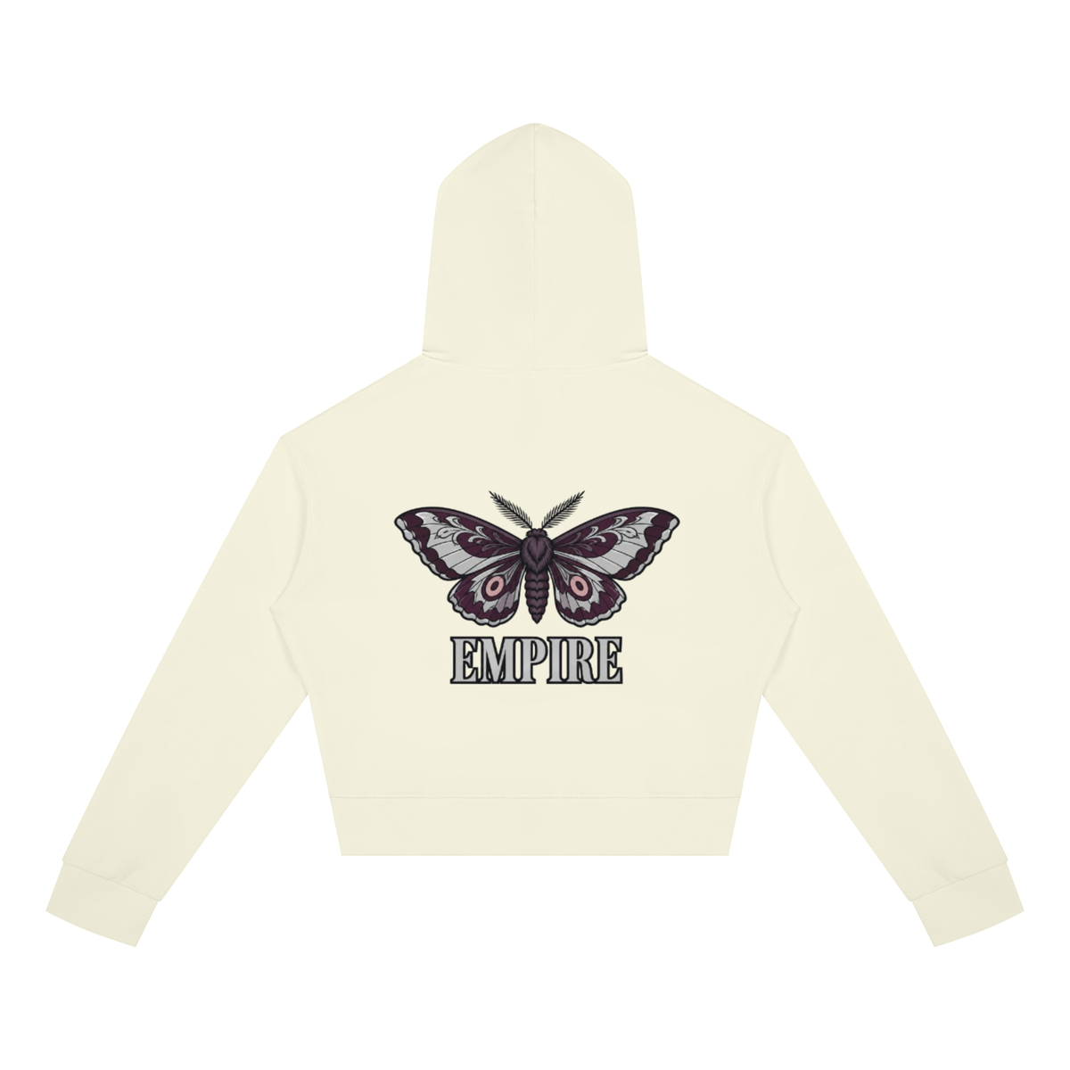 EMPIRE Women's Short Full-Zip Hoodie — Empire Velvet Moth