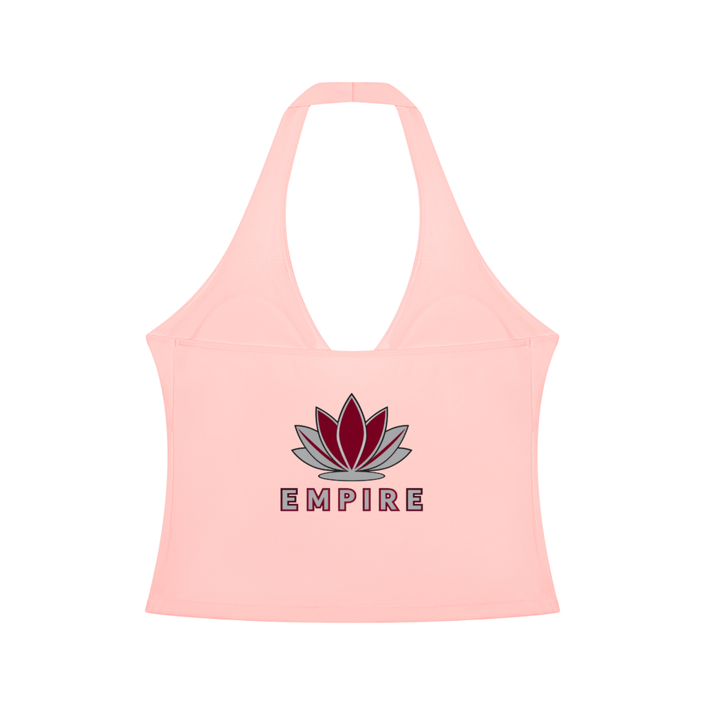 EMPIRE Women's Ruched Halter Crop Top — Empire Lotus