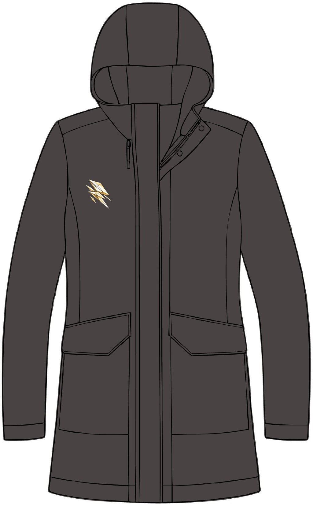 EMPIRE Women's Softshell Parka — Gold Silver Fragment