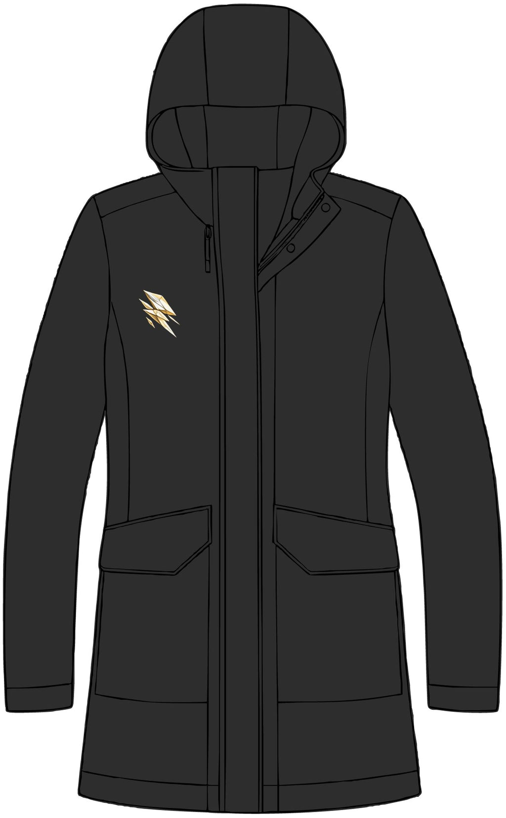 EMPIRE Women's Softshell Parka — Gold Silver Fragment