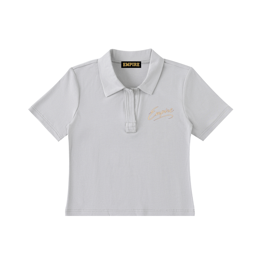EMPIRE Women's Fitted Short-Sleeve Polo Shirt