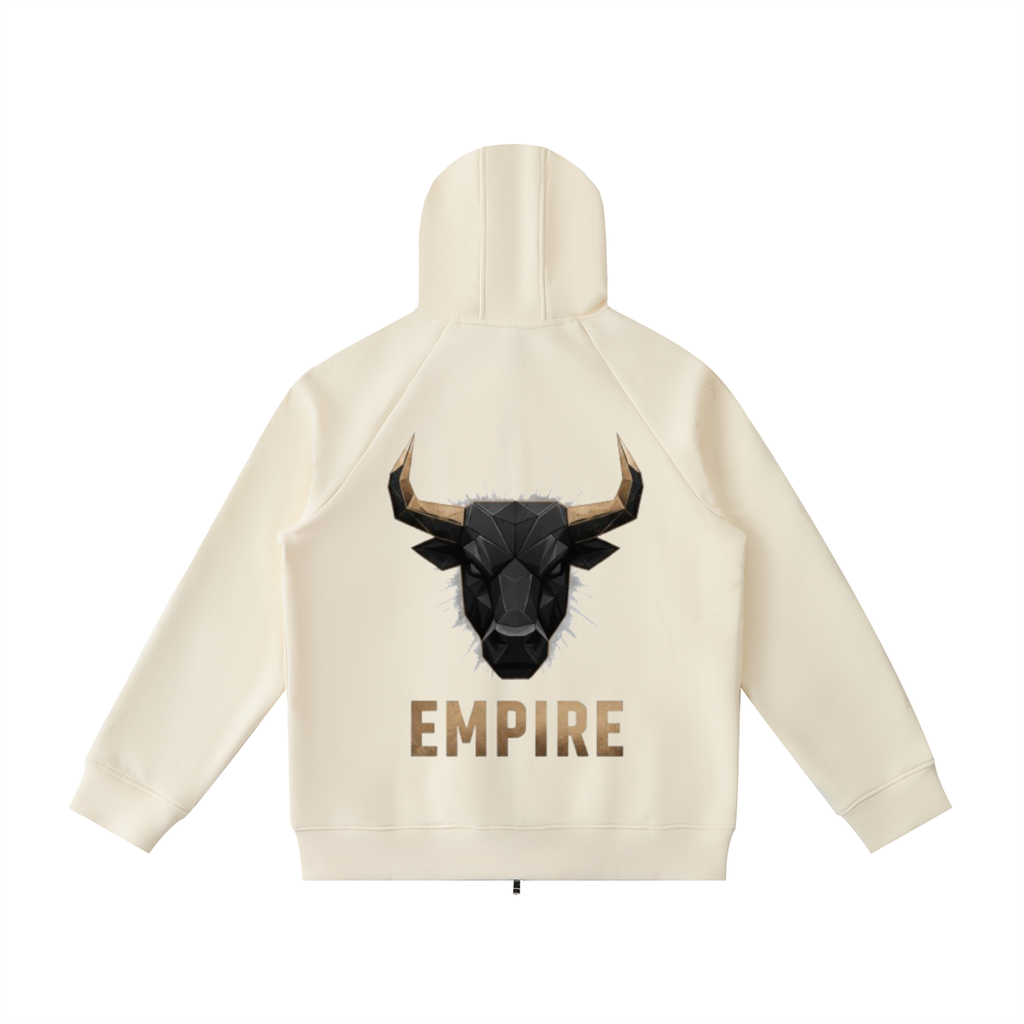 EMPIRE Men’s Raglan-Sleeve Zip Hoodie — Iron Bull