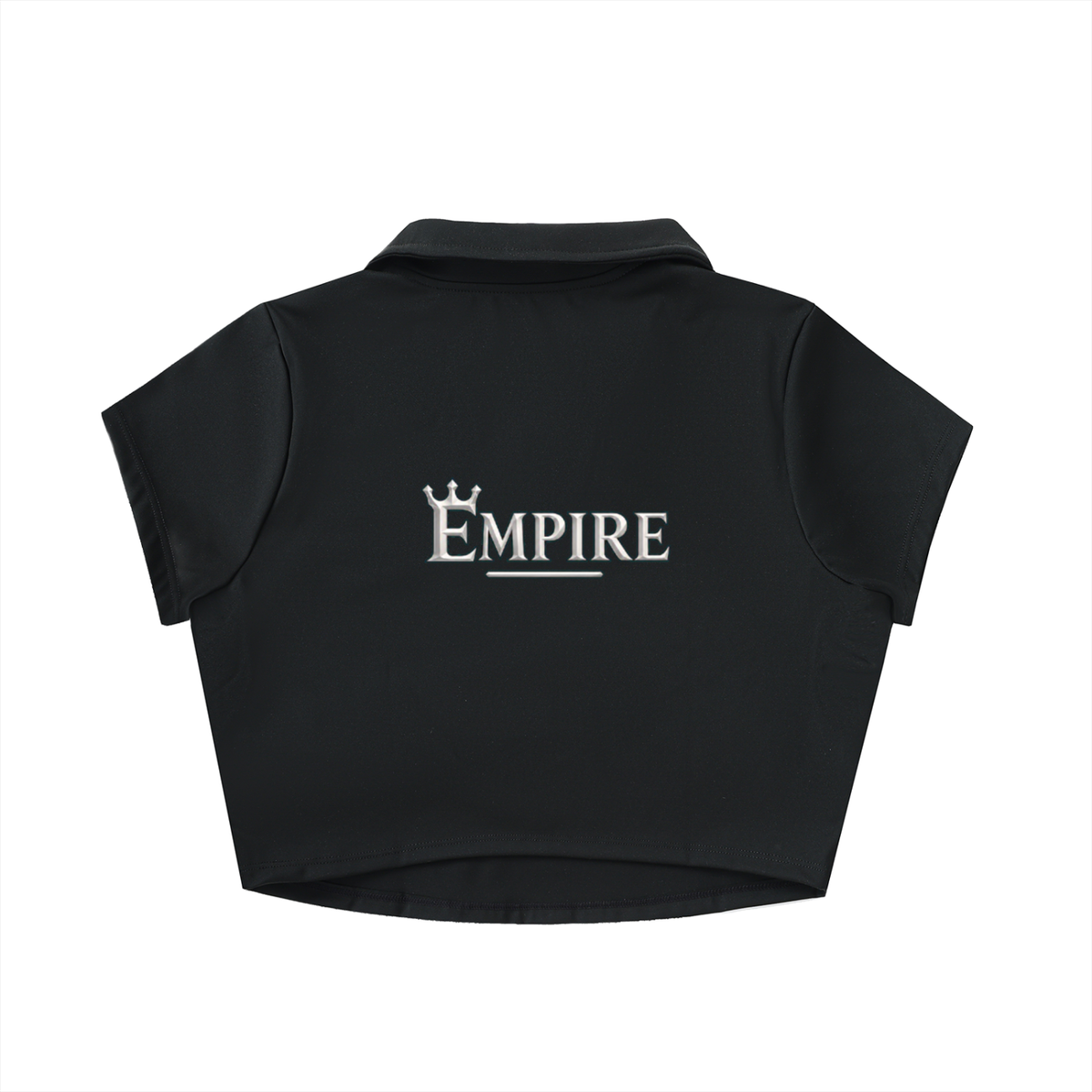 EMPIRE Women's V-Neck Crop Top — Graphite Crowned