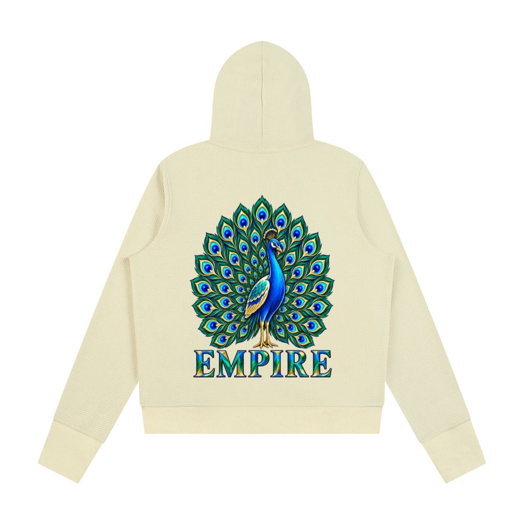 EMPIRE Women's Waffle Full-Zip Hoodie — Empire Midnight Peacock