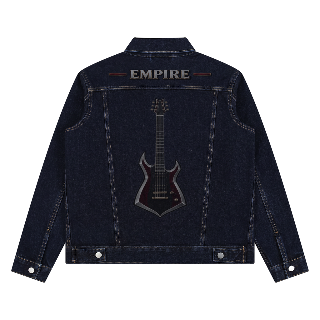EMPIRE Men’s Vintage-Wash Denim Jacket — Empire Midnight Guitar