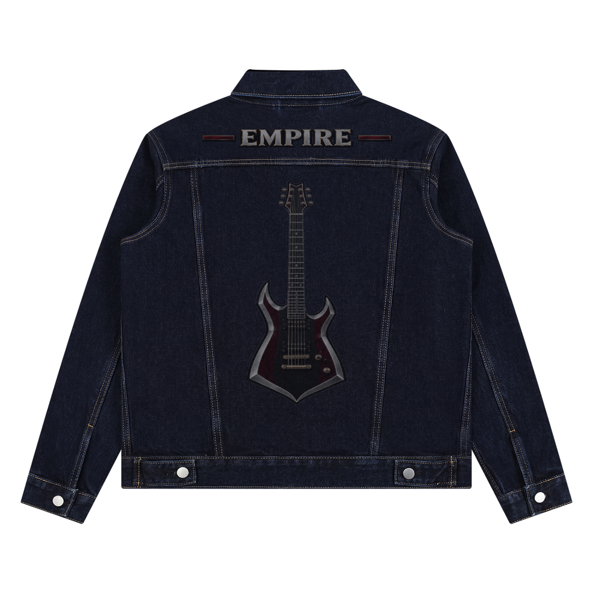 EMPIRE Men’s Vintage-Wash Denim Jacket — Empire Midnight Guitar