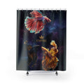 EMPIRE Betta Fish Shower Curtain — Cosmic Aquarium Bath Decor