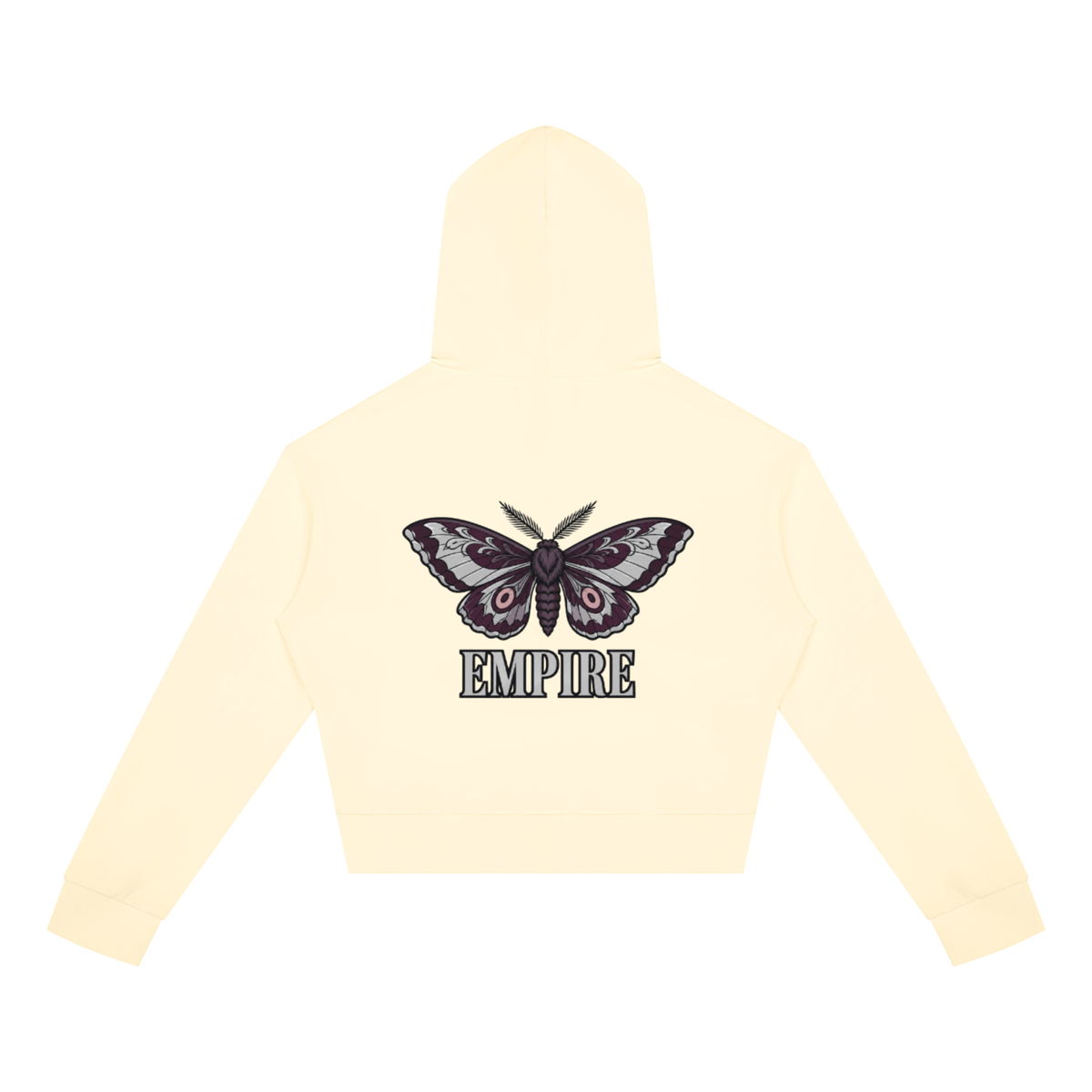 EMPIRE Women's Short Full-Zip Hoodie — Empire Velvet Moth