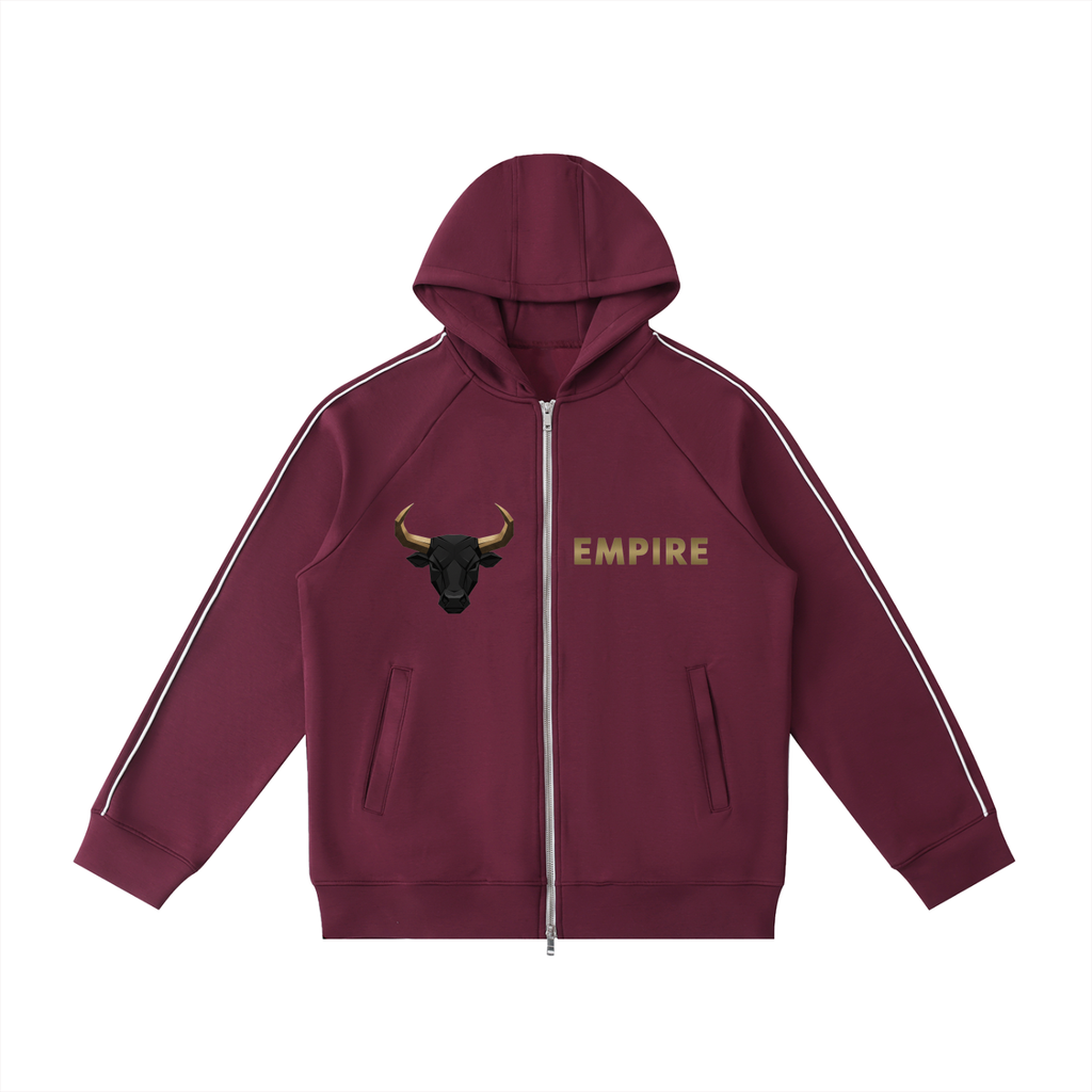 EMPIRE Men’s Raglan-Sleeve Zip Hoodie — Iron Bull