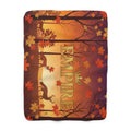 EMPIRE Sherpa Fleece Blanket — Autumn Fall Leaves