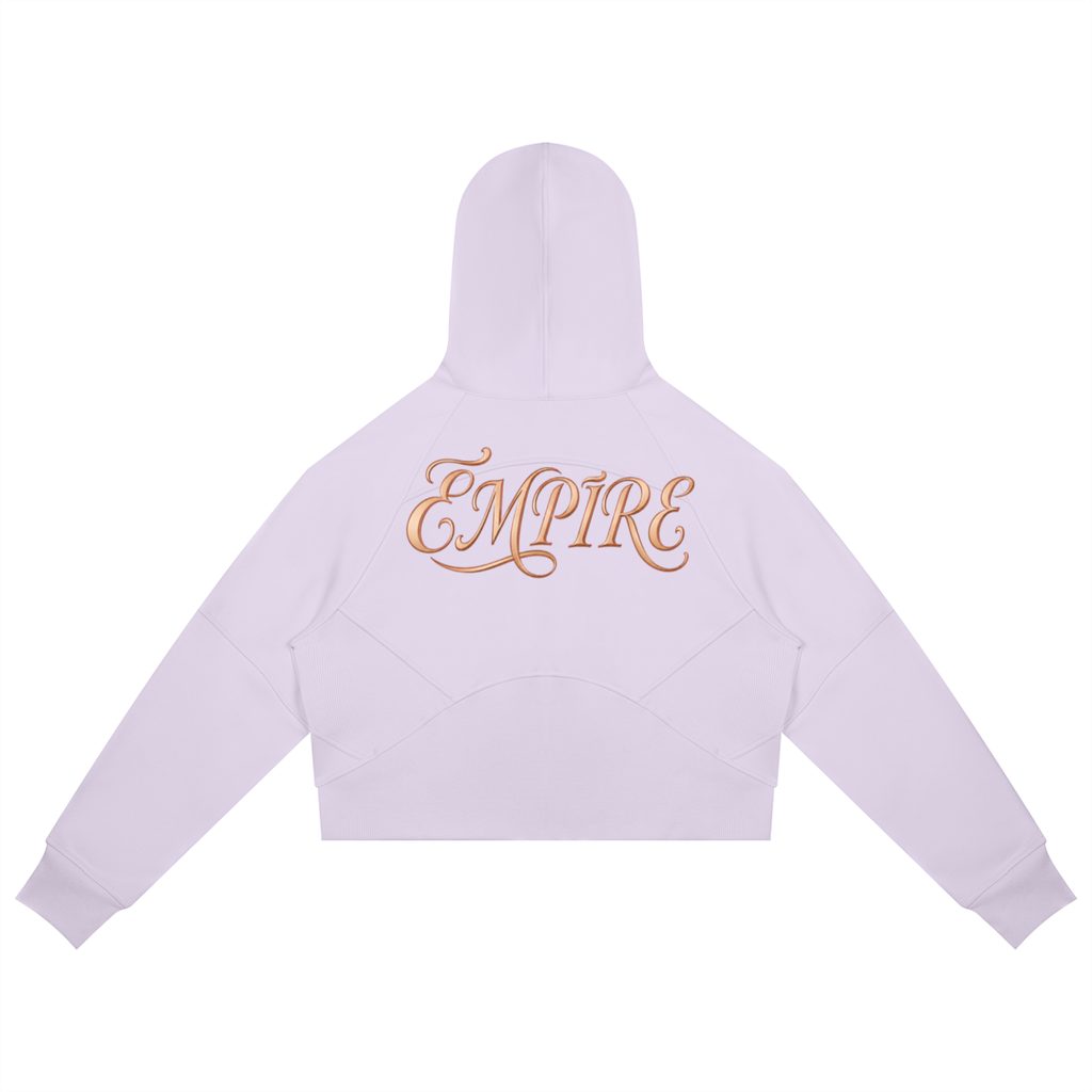 EMPIRE Women's Cropped Zip-Through Hoodie