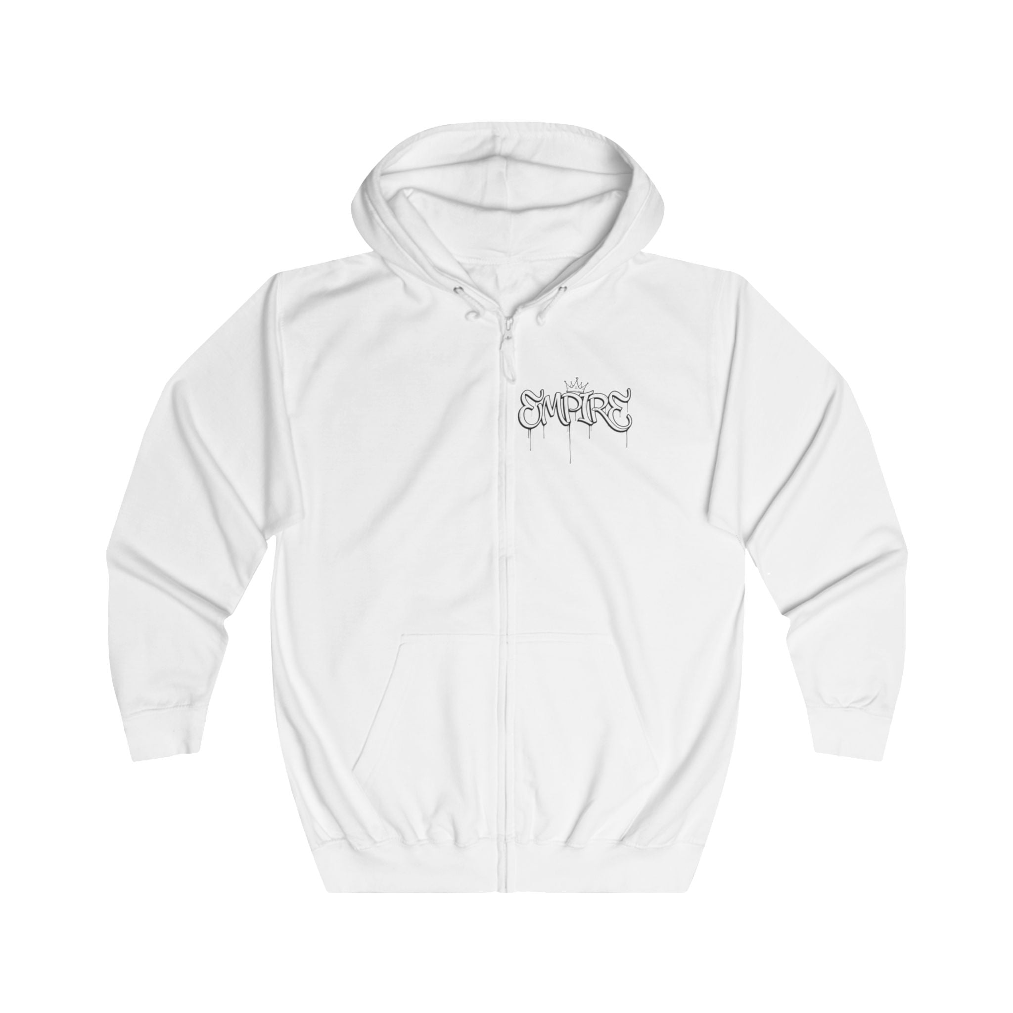 EMPIRE Skull Crown Full Zip Hoodie — Bold Women's Edgy Hoodie