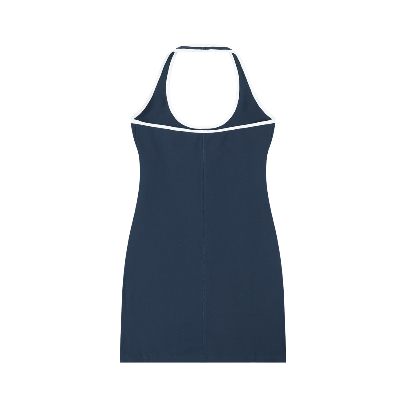 EMPIRE Binding Tight Halter Dress — Contrast Edge