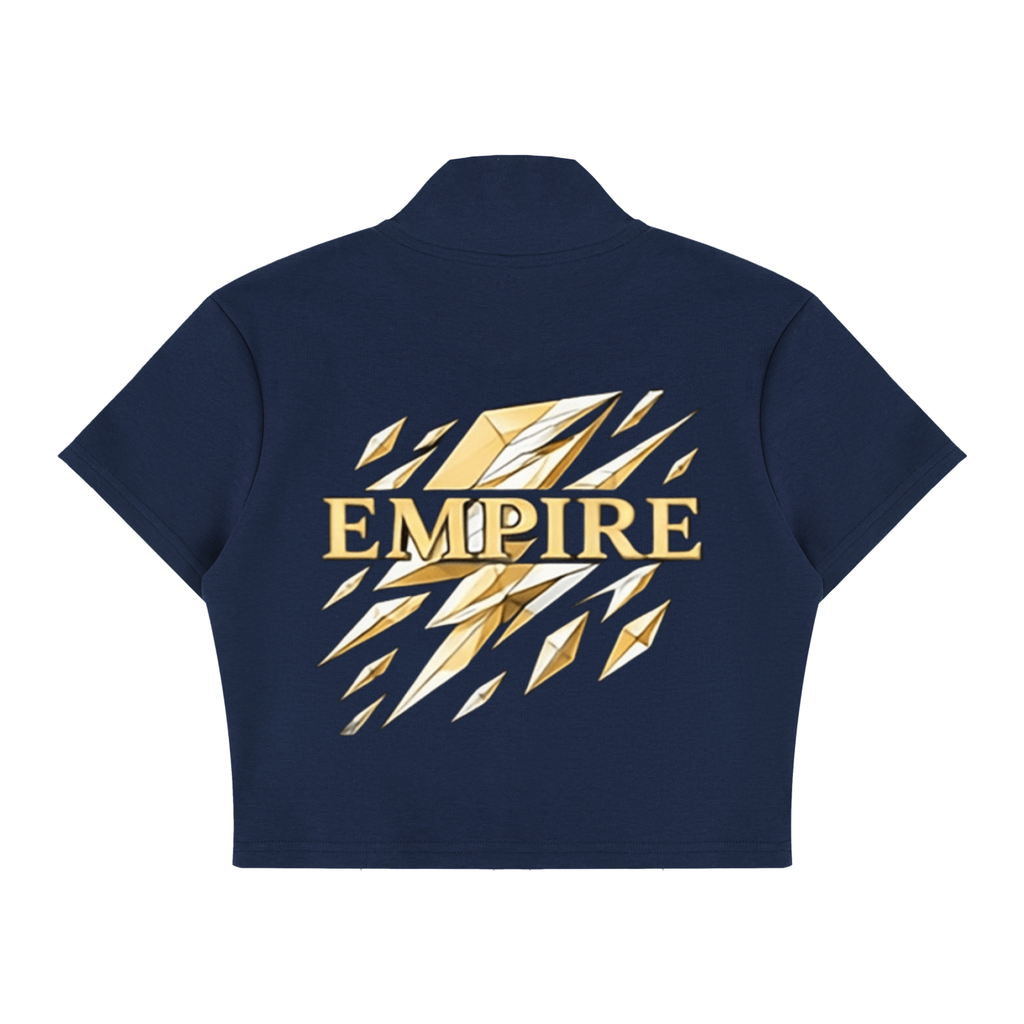 EMPIRE Women's Cropped Full-Zip Top — Voltage Prism